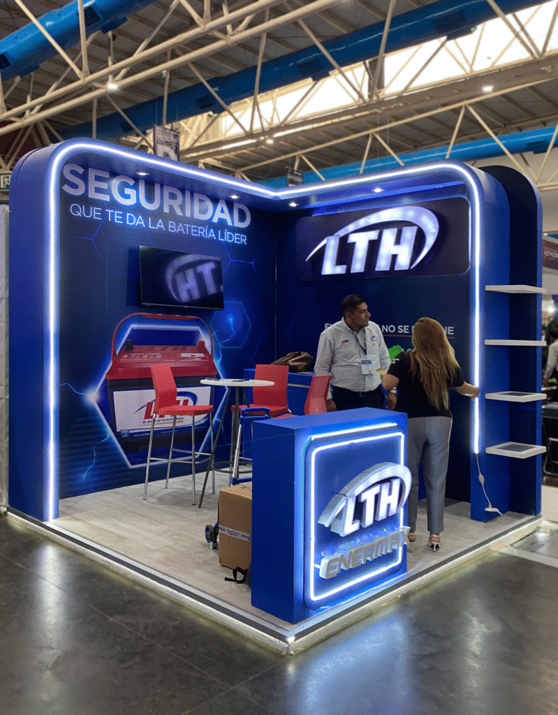 Stand con tapanco y luz led